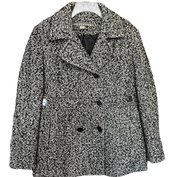 Kenneth Cole Reaction Black & White Herringbone Jacket XXL - Picture 7 of 10